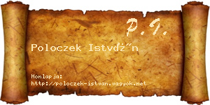Poloczek István névjegykártya